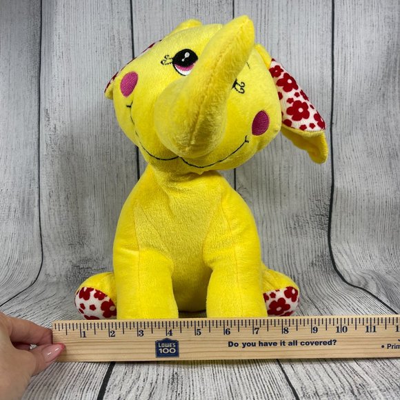 Sugar Loaf Toys Yellow Elephant 12" Plush Red Flower Ears 2014 - Picture 8 of 8